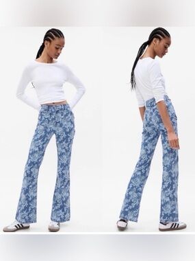 NWOT LoveShackFancy x Gap High Rise Floral 70’s Flare Jeans